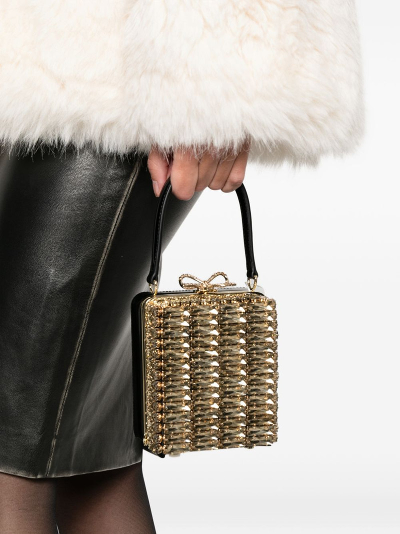 self-portrait crystal-embellished top-handle mini bag outlook