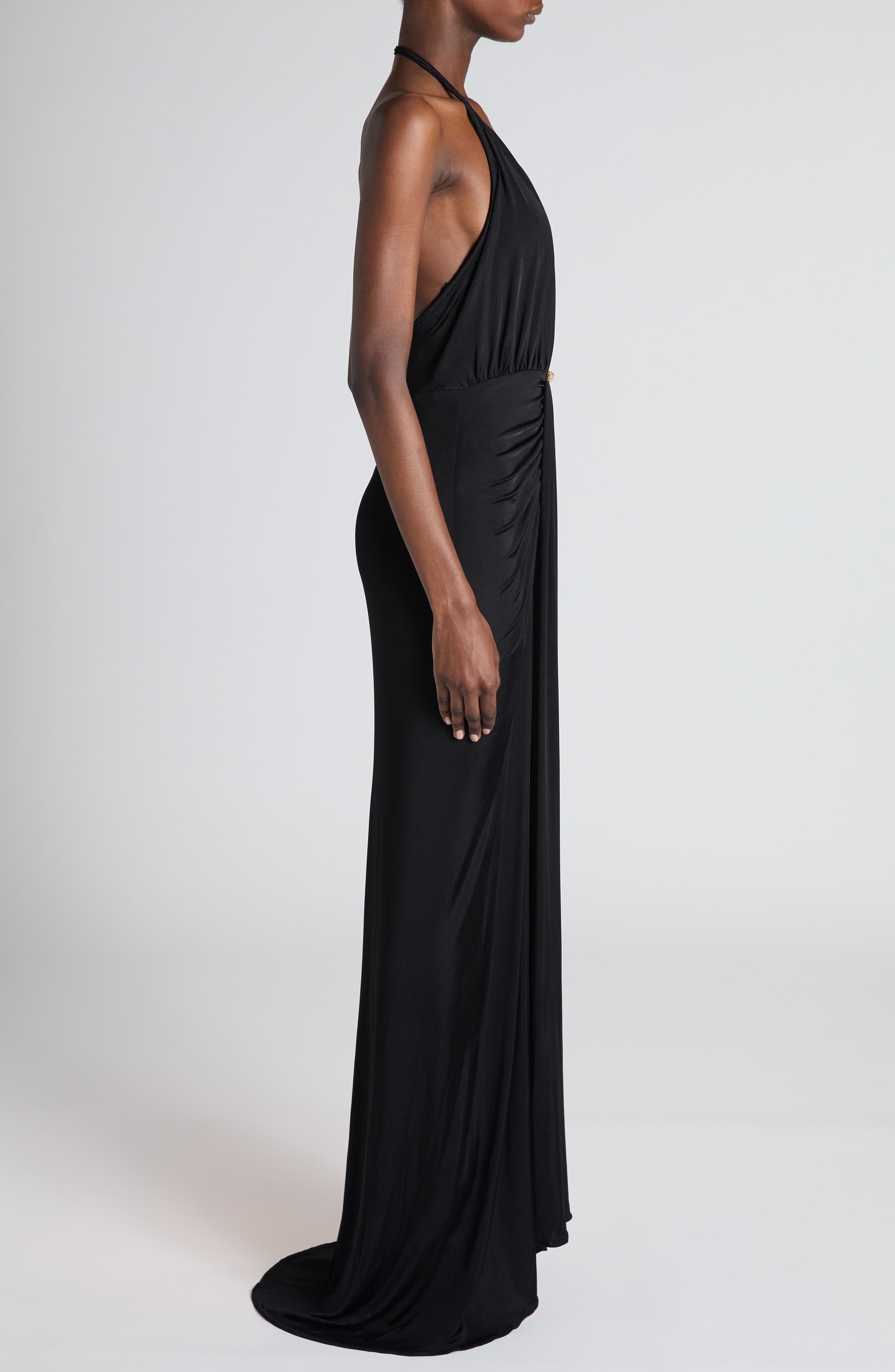 TOM FORD Plunge Halter Gown in Black at Nordstrom - 3