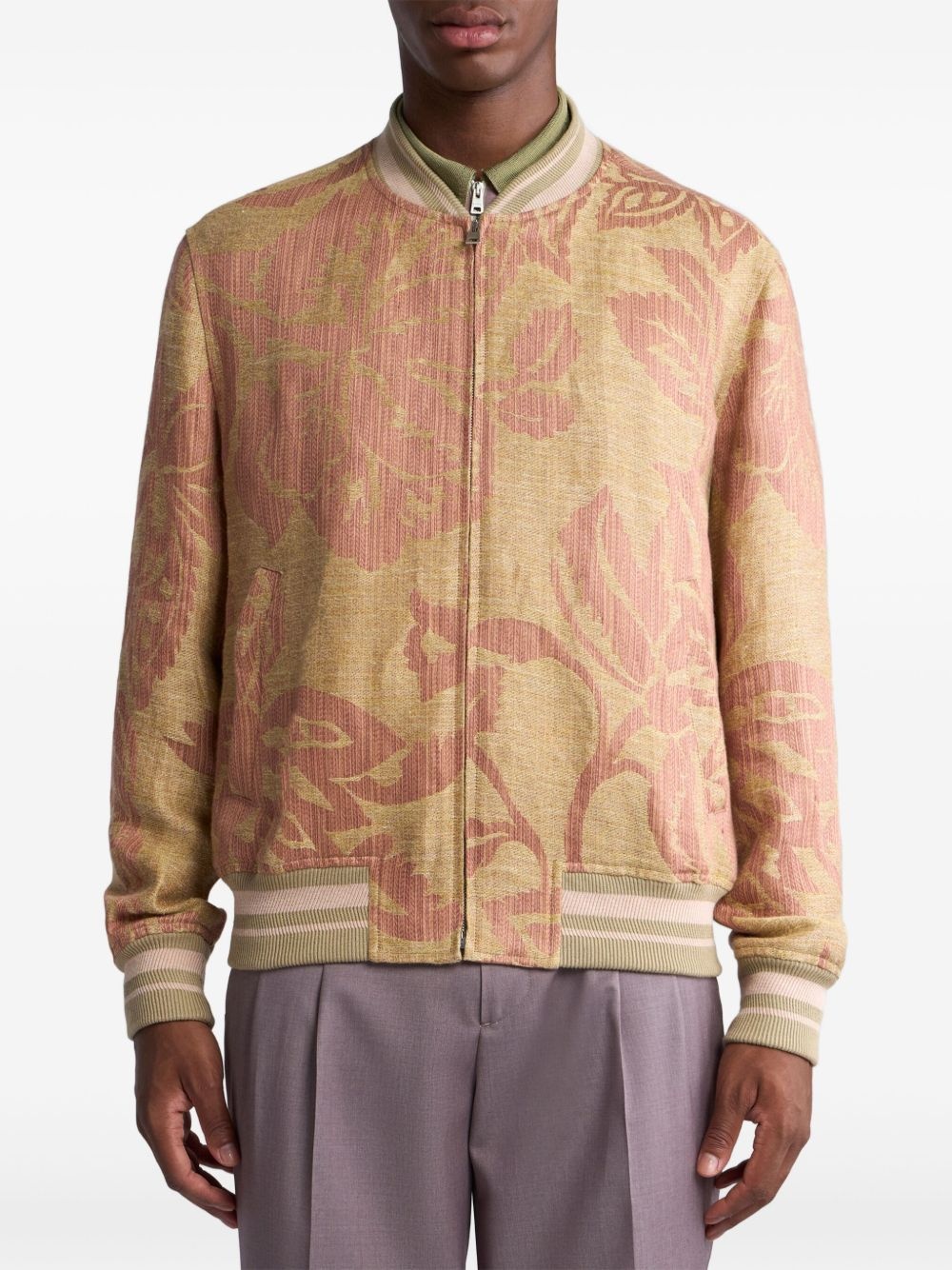 linen bomber jacket - 3