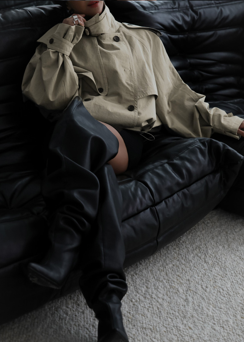 Mads Cropped Trench - Beige 9