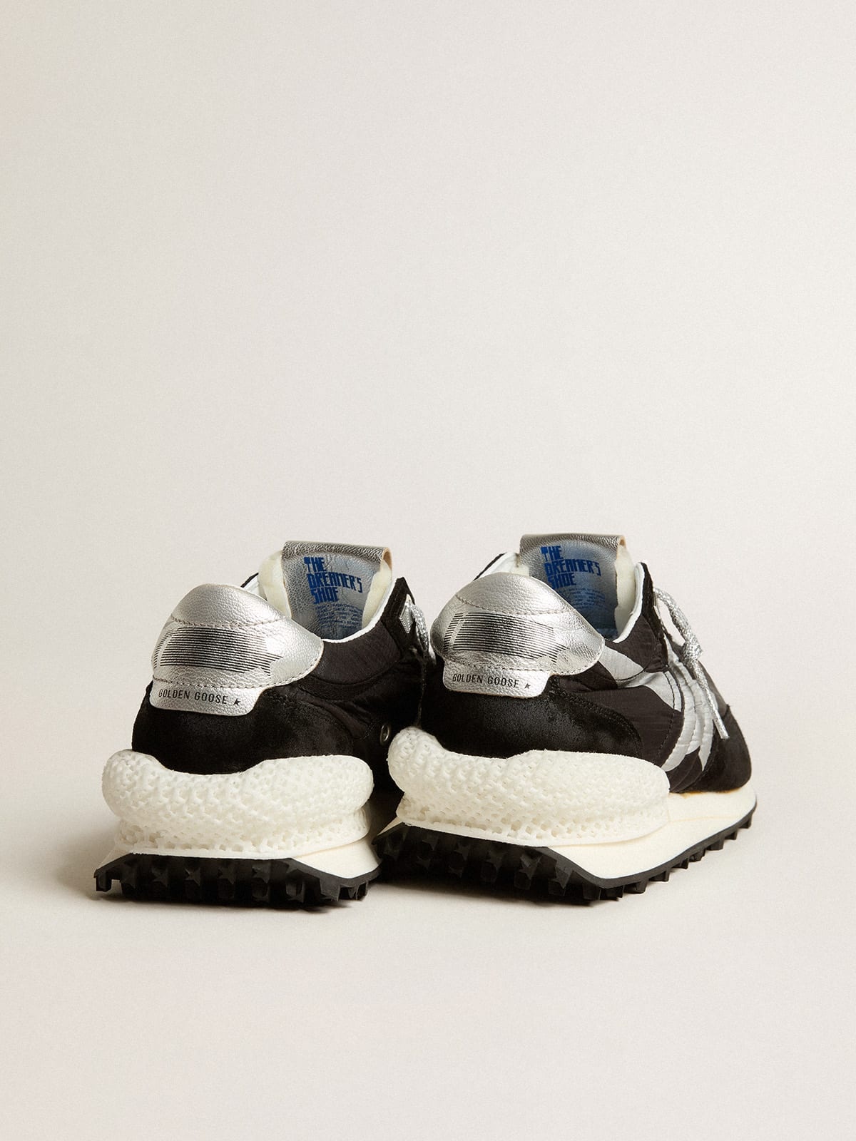 VIPセール【Golden Goose】Marathon ブラックスタースニーカー Golden Goose Men's Marathon with black nylon upper and white