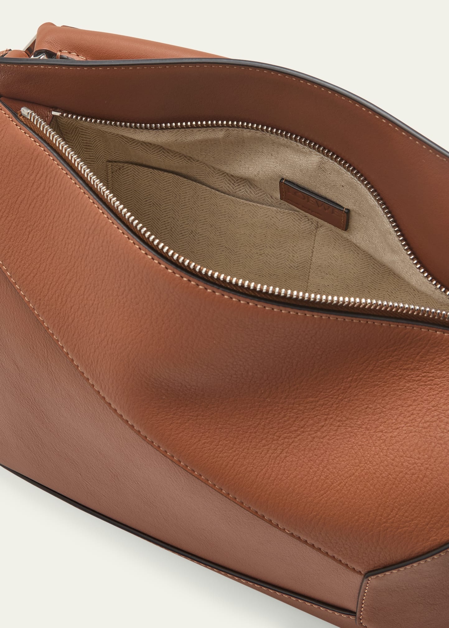 Puzzle Edge Leather Shoulder Bag - 4