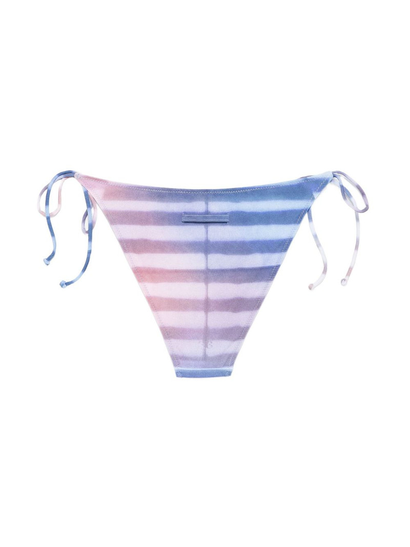 Jean Paul Gaultier tie-side striped bikini bottom outlook
