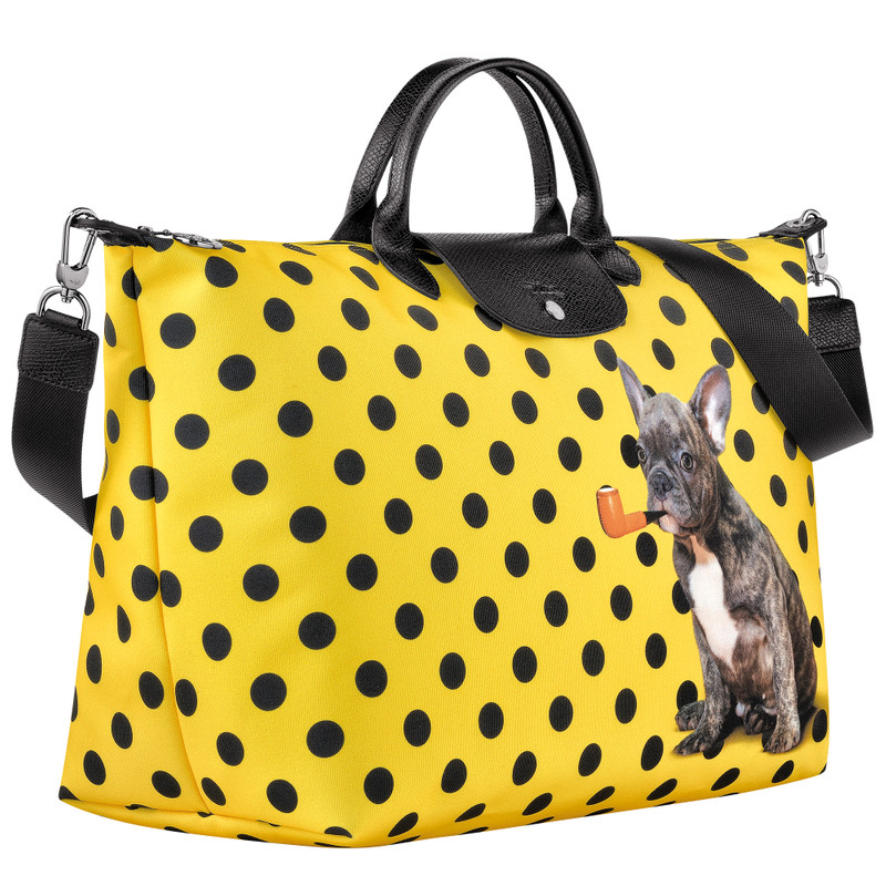 Longchamp x ToiletPaper S Travel bag Yellow - Canvas 3