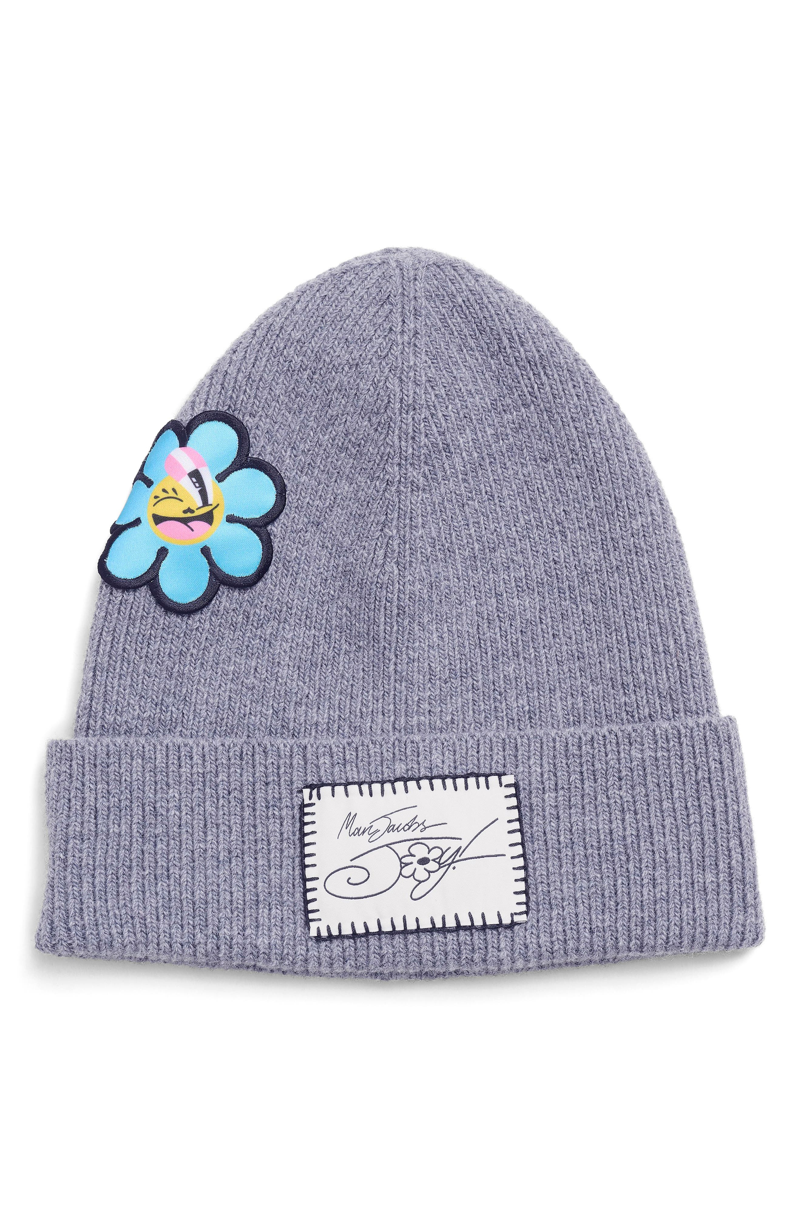 Marc Jacobs Joy Wool Blend Beanie in Grey Multi at Nordstrom - 1