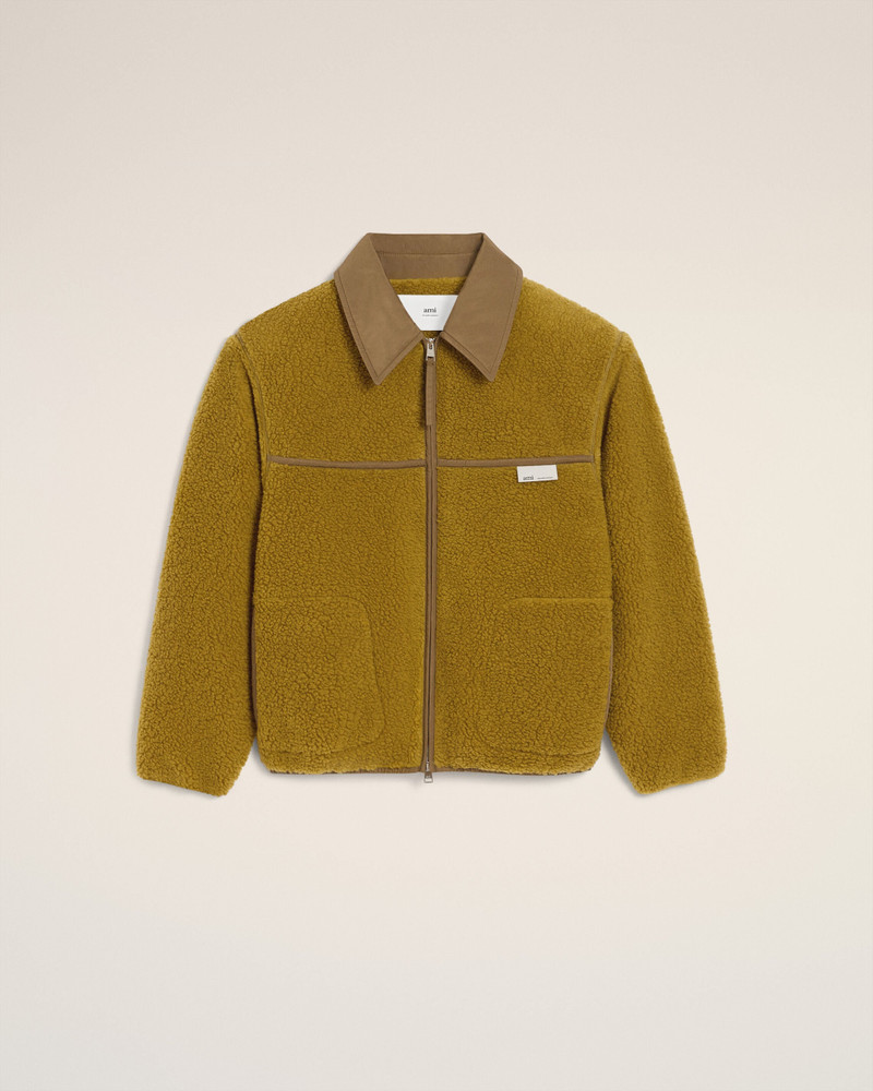 GREEN FLEECE ZIPPED JACKET 1