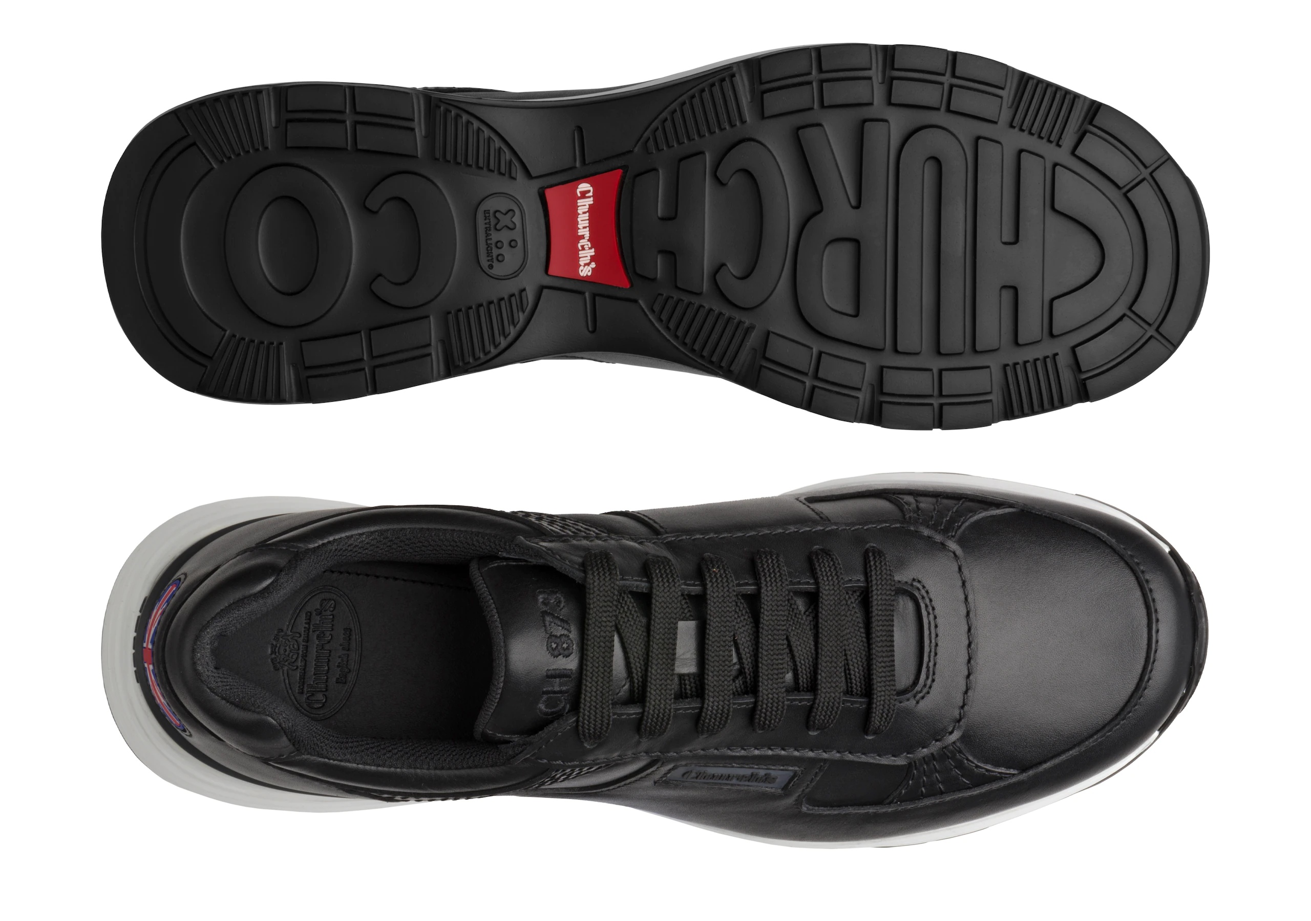 Ch873
Plume Calf Leather Retro Sneaker Black - 3