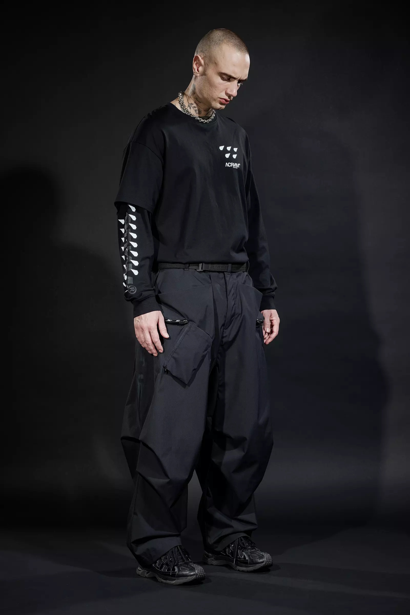パンツ ACRONYM P59-E ACRONYM P59-E Encapsulated Nylon Cargo Pant Black | acronym