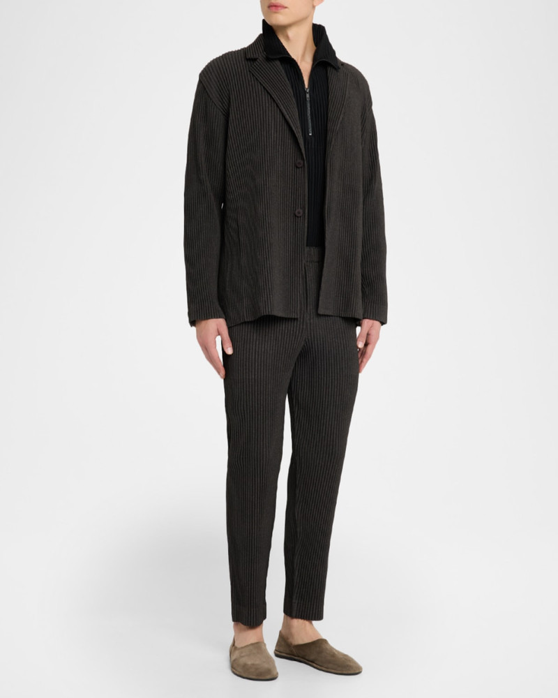 ISSEY MIYAKE Men's Monthly Colors November Pleated Half-Zip Sweater outlook