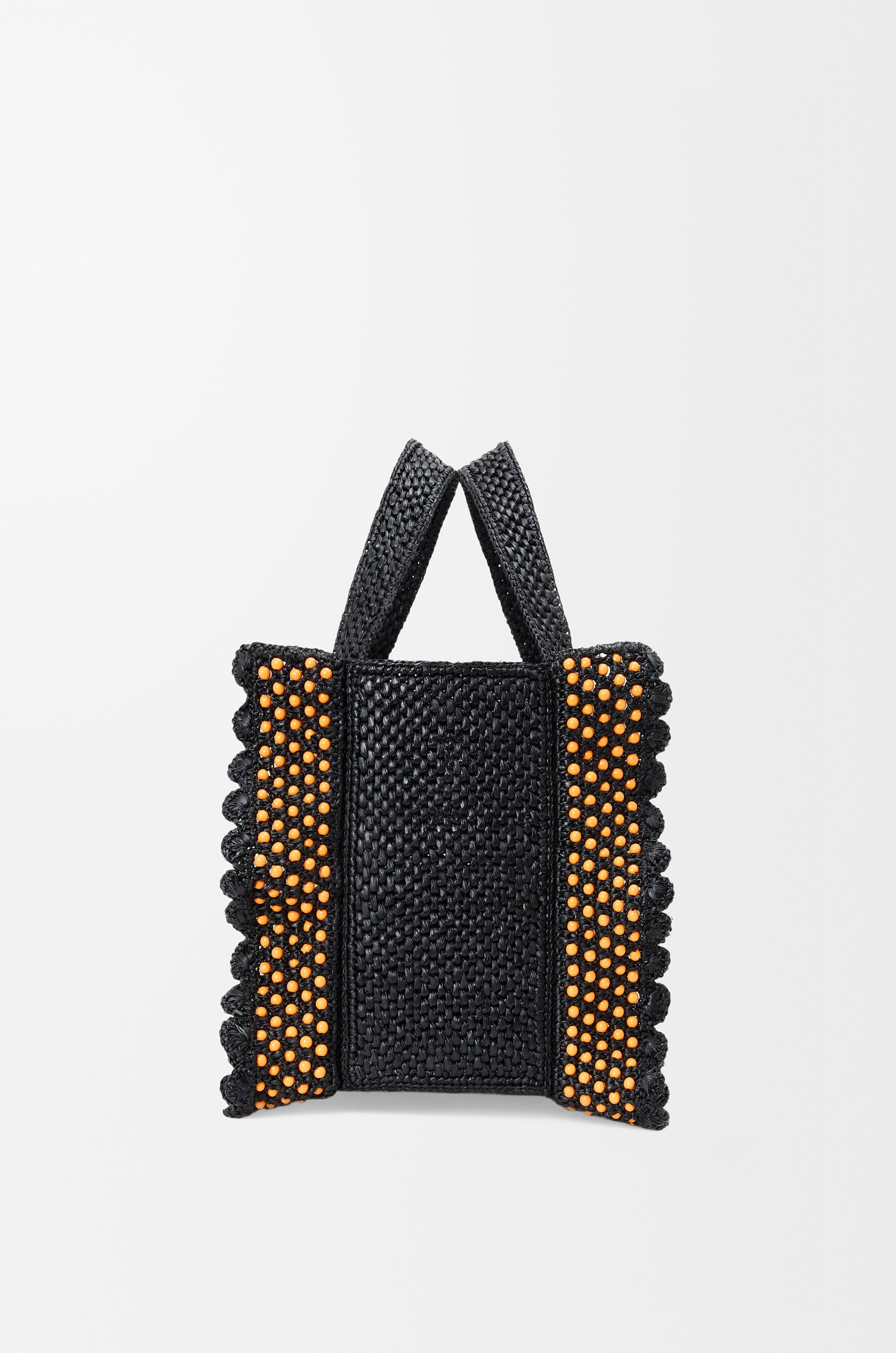 Small LOEWE Font tote in raffia - 5