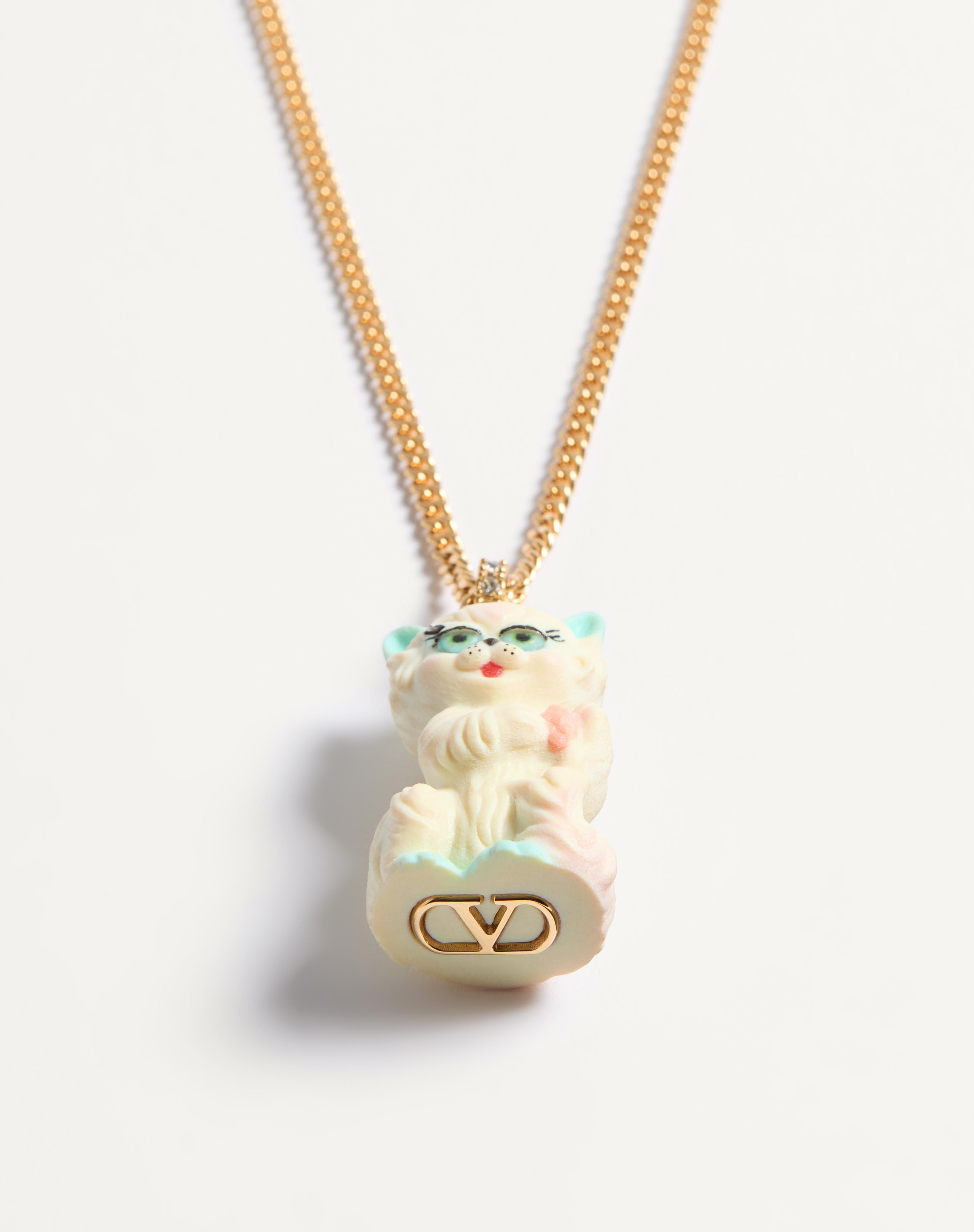 LE CHAT DE LA MAISON NECKLACE IN METAL, NYLON AND SWAROVSKI® CRYSTALS - 4