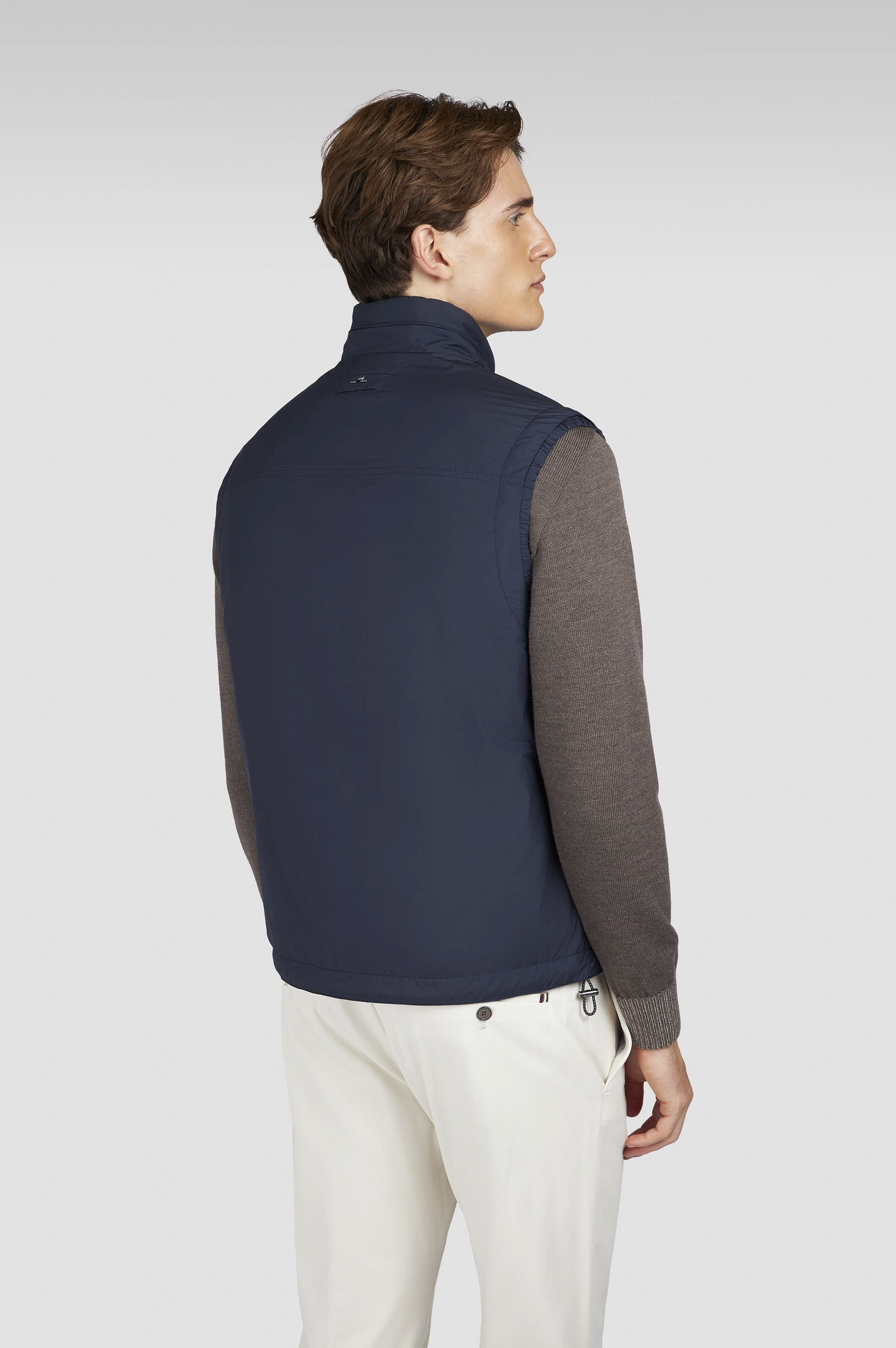 REVERSIBLE GILET IN WOOL, SILK, AND MICROFIBER - 3