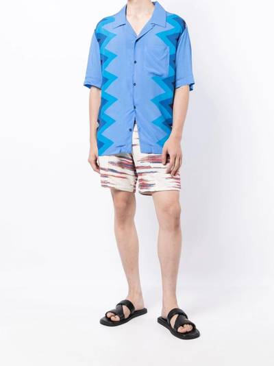 Missoni chevron-print short-sleeved shirt outlook