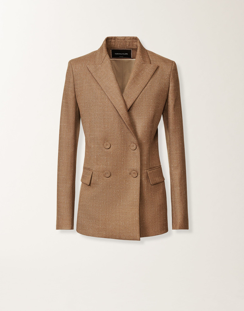 Double-breasted jacket in Prince of Wales check 1