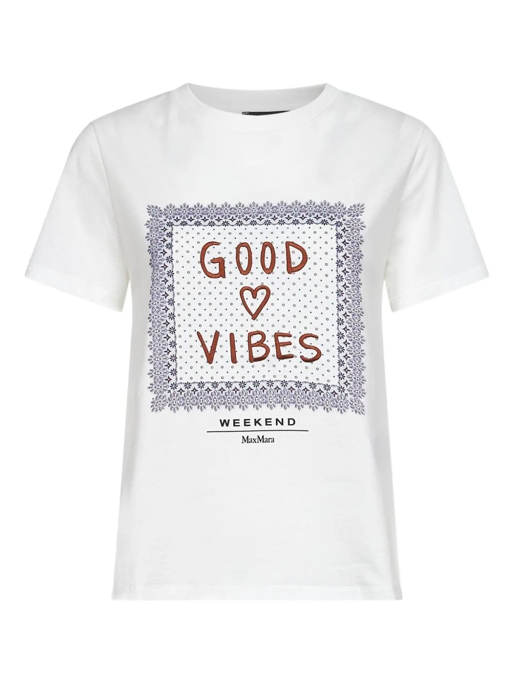 embroidered-print cotton T-shirt - 1