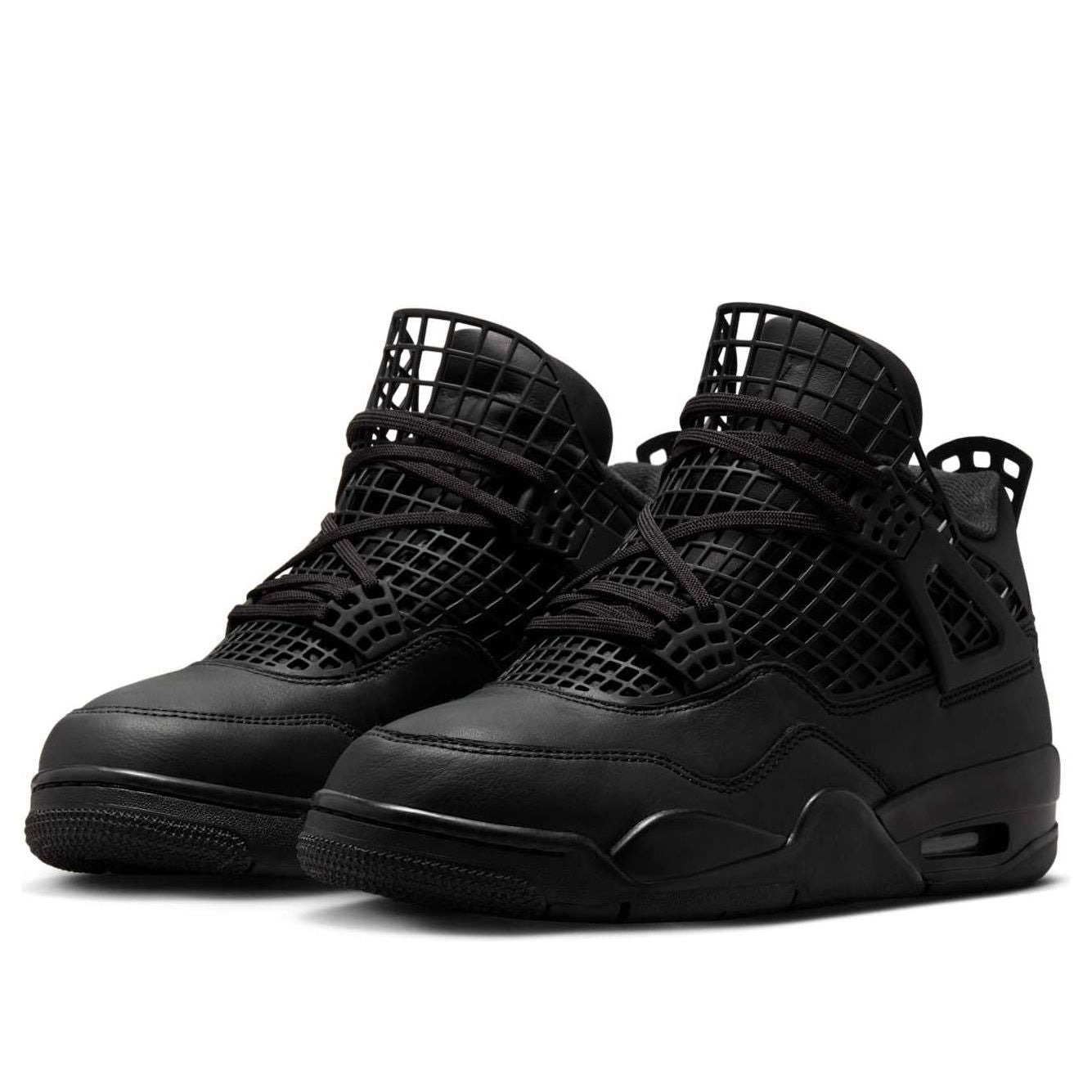 (WMNS) Air Jordan 4 Retro 'Net Black' FN7251-001 - 3
