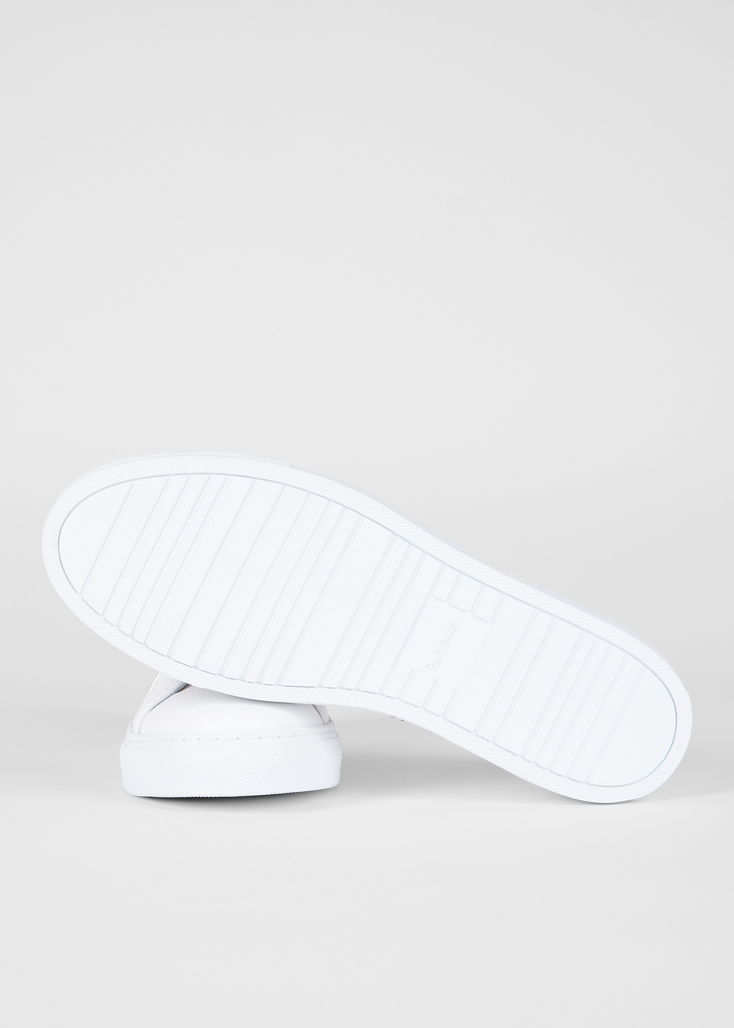 White 'Signature Pinstripe' Leather 'Basso' Trainers - 2