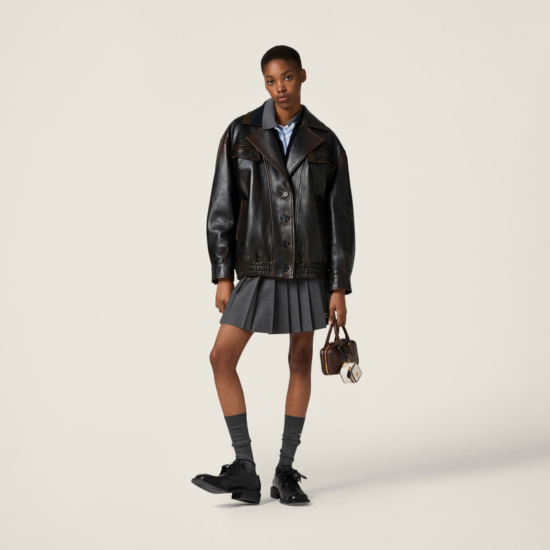 Miu Miu Nappa leather jacket outlook