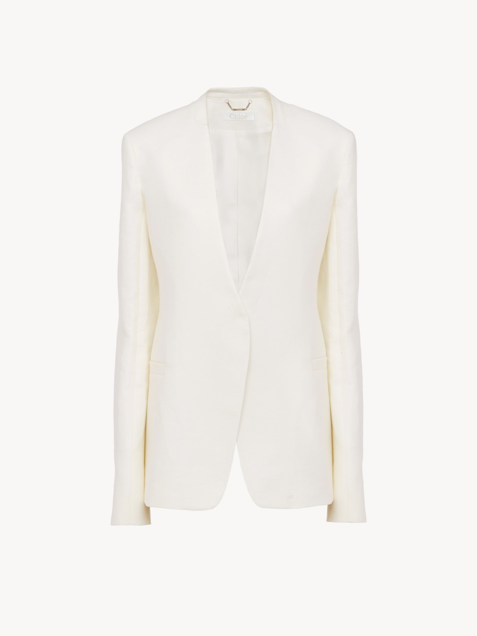 BUTTONLESS TAILORED JACKET - 3