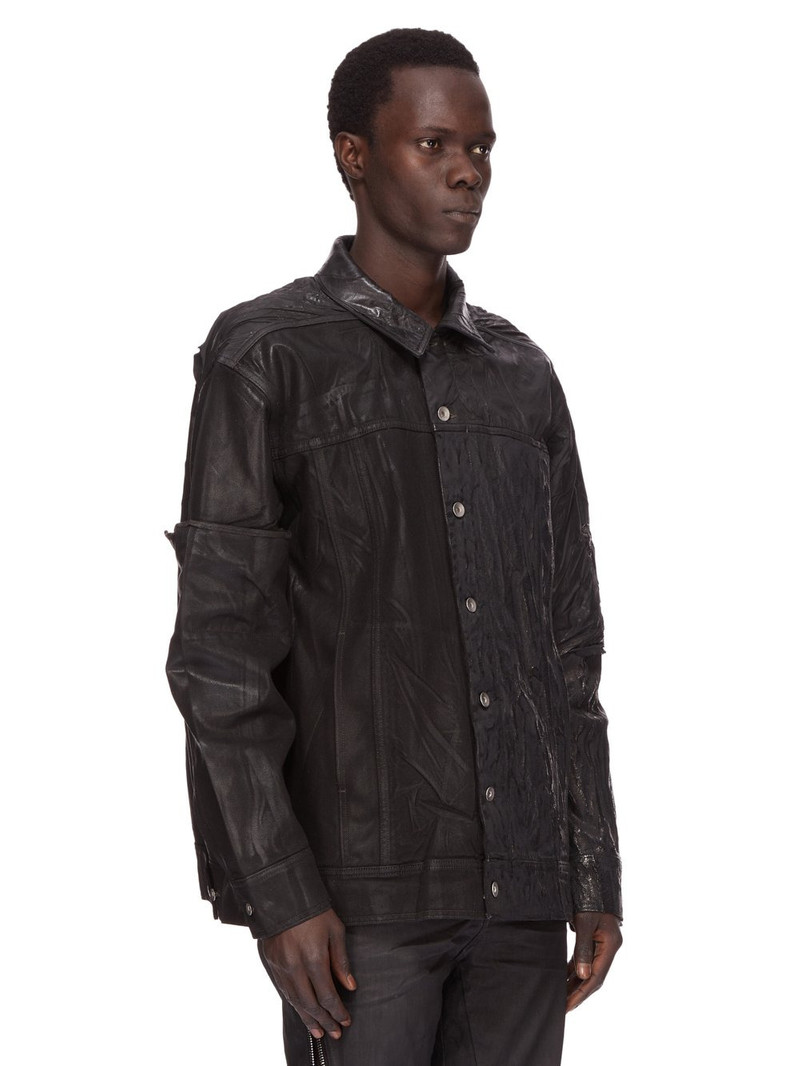 Rick Owens DRKSHDW Black Hollywood Jumbo Worker Denim Jacket outlook