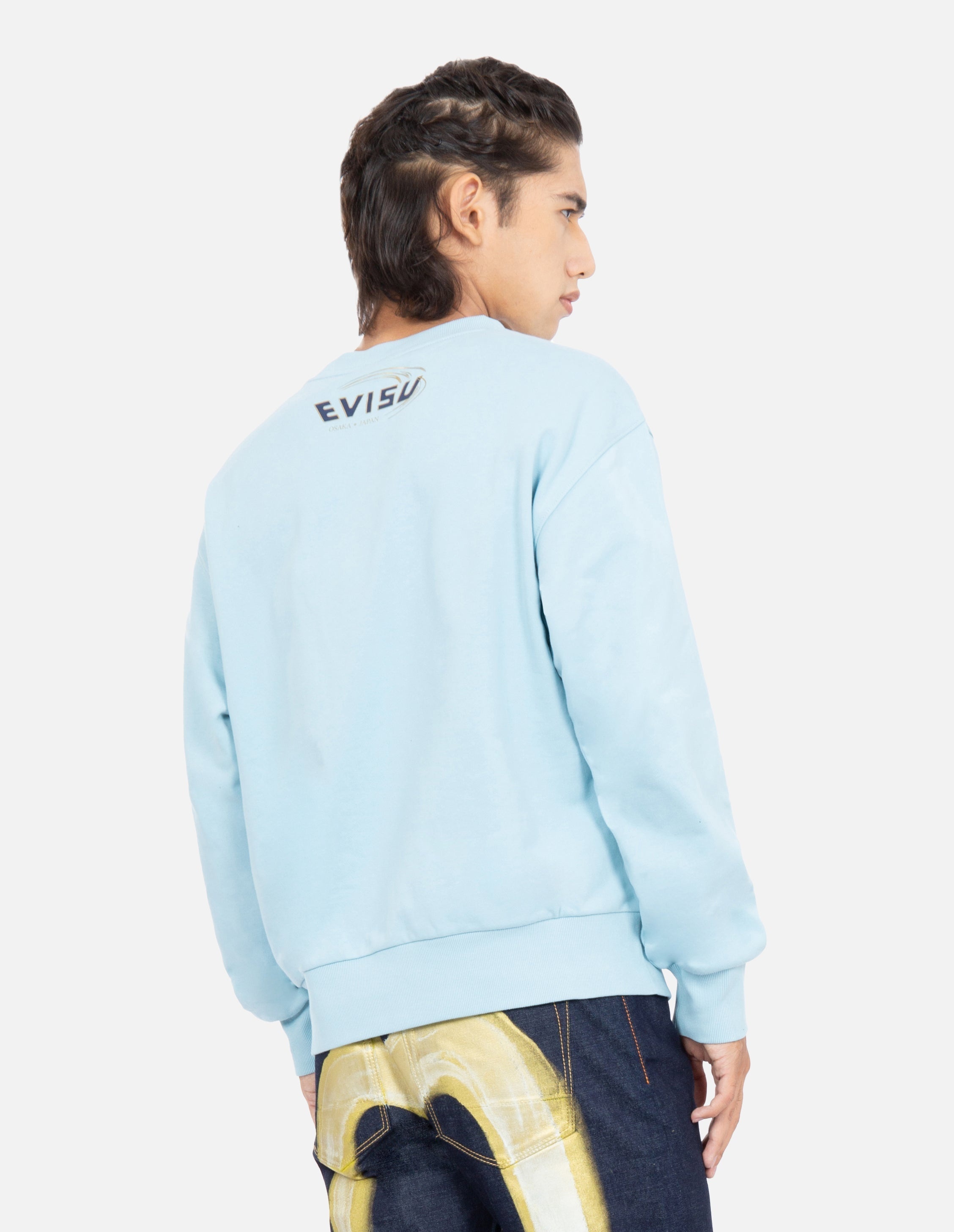 Japanese-pattern Seagull Print Sweatshirt - 8