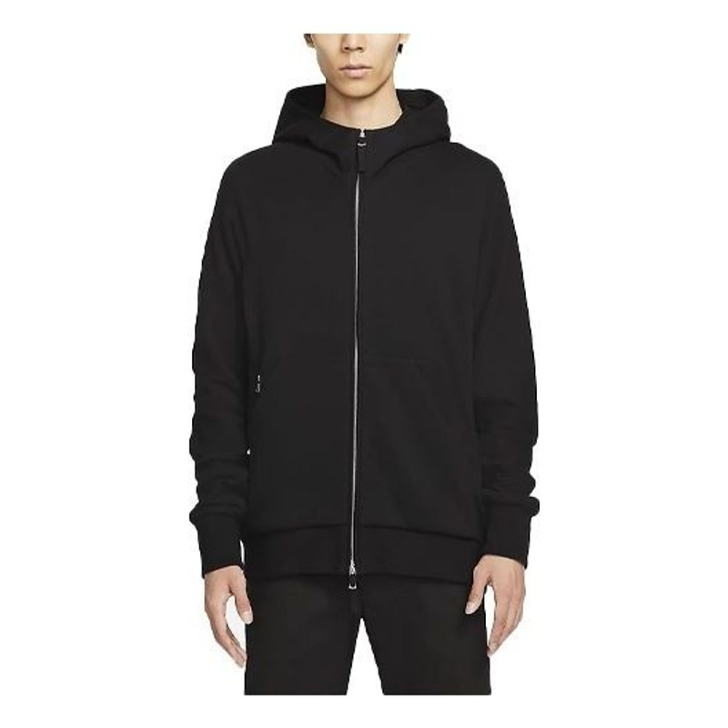 Nike Every Stitch Series Solid Color Zipper Knit Hooded Jacket Black DH2868-010 1