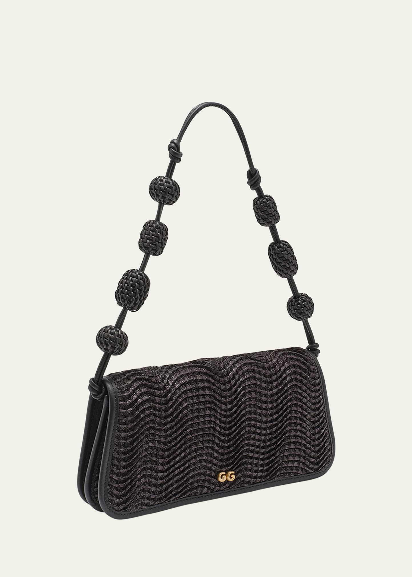Sunniva Wavy Raffia Shoulder Bag - 2