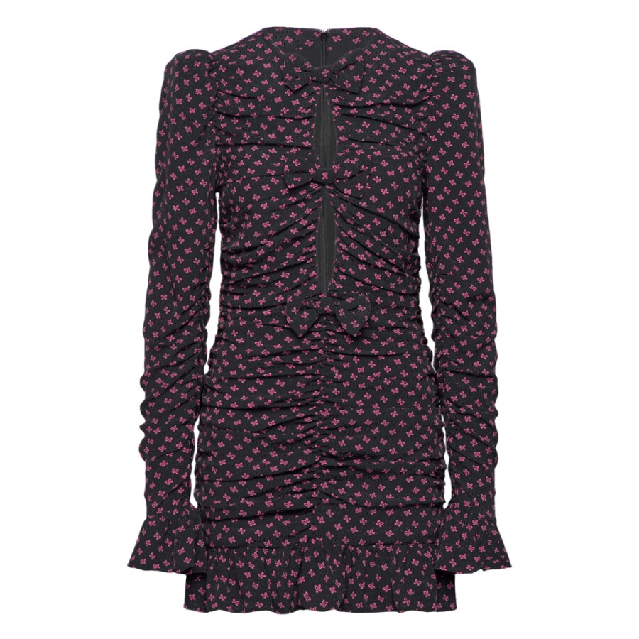 Rotate Ladies Purple Jacquard Mini Dress - 5