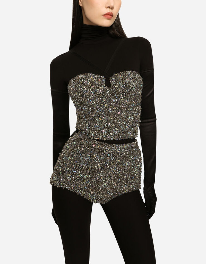 Corset top with rhinestone embellishment 5