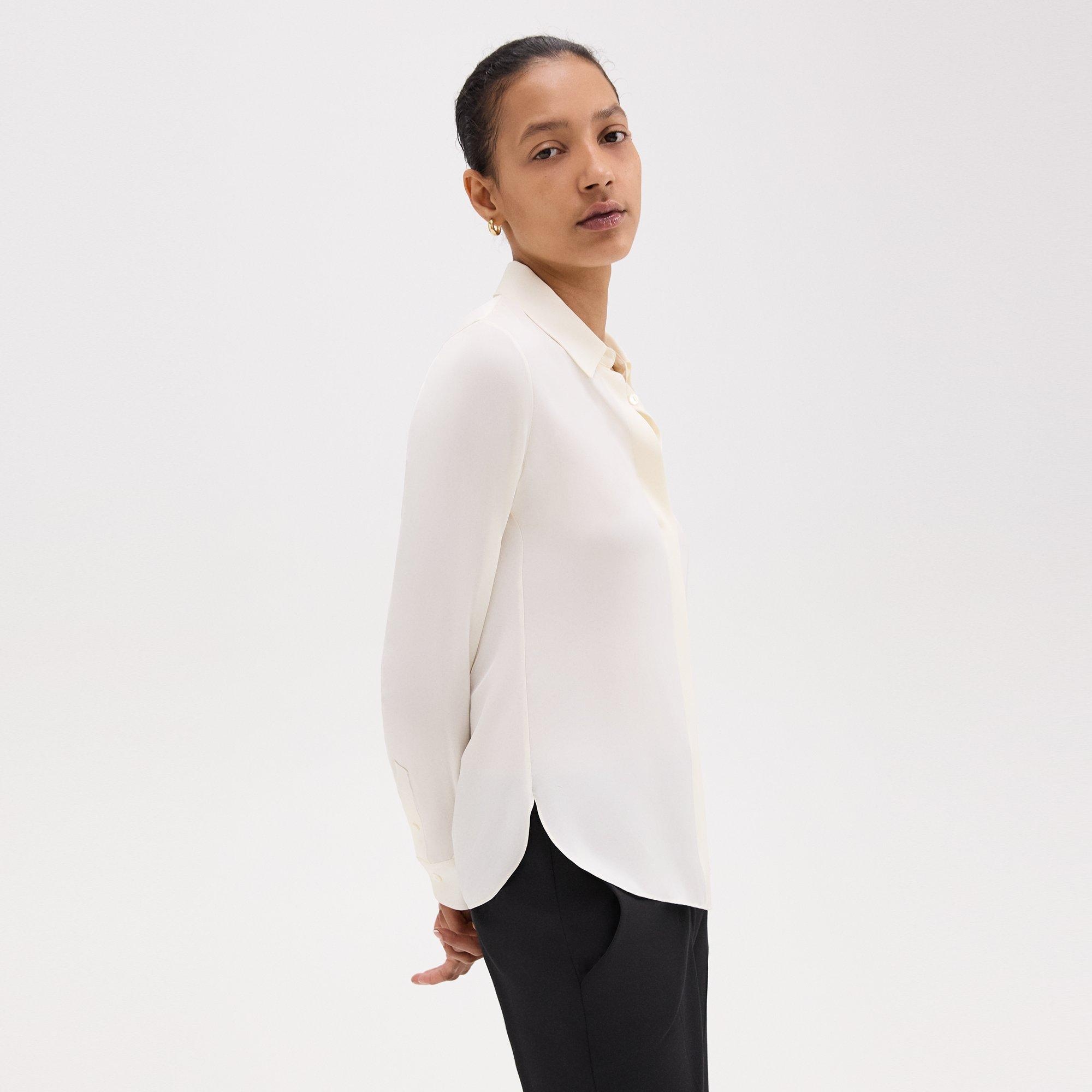 Fitted Shirt in Silk Georgette - 3