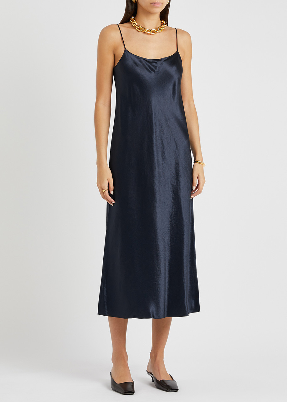Hammered satin slip dress - 2
