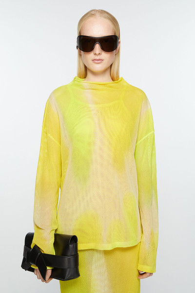 Acne Studios Long sleeve mesh t-shirt - Acid yellow outlook