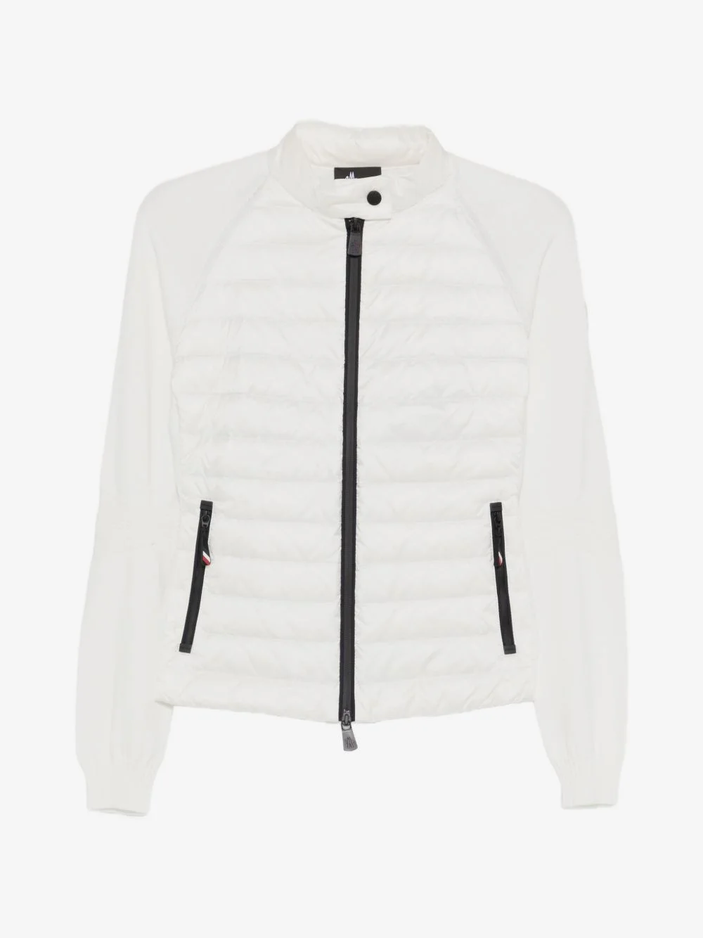 padded-front zip-up cardigan - 1
