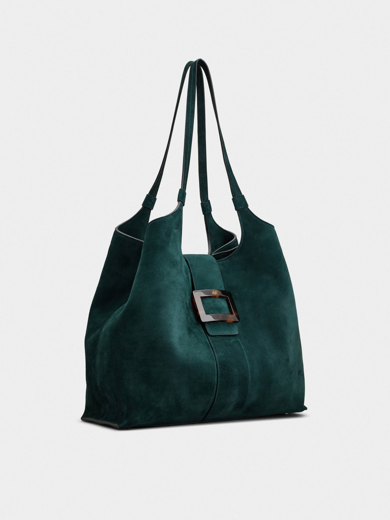 Belle Vivier Medium Shopping Bag in suede 6