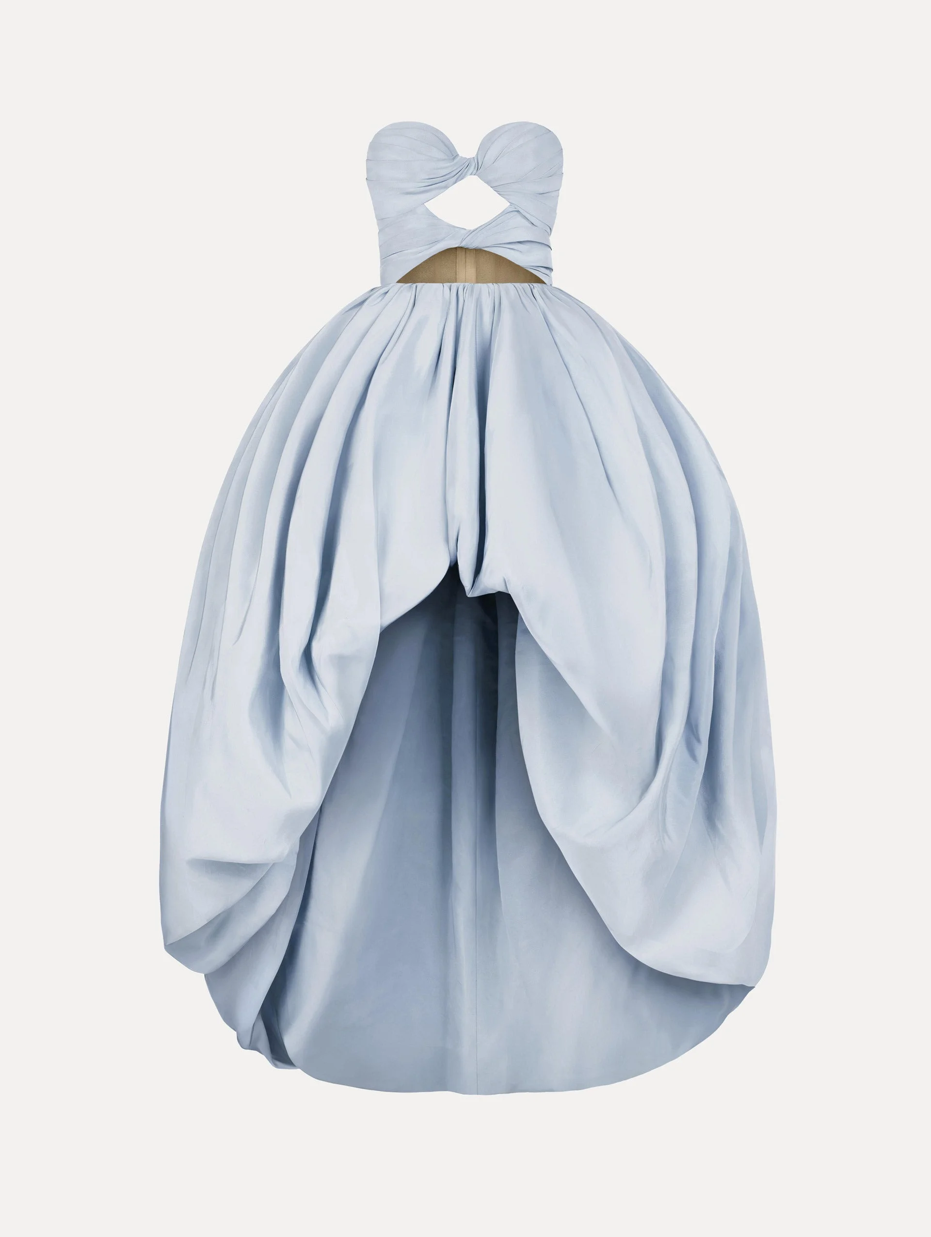 SILK FAILLE HIGH-LOW GOWN - 1