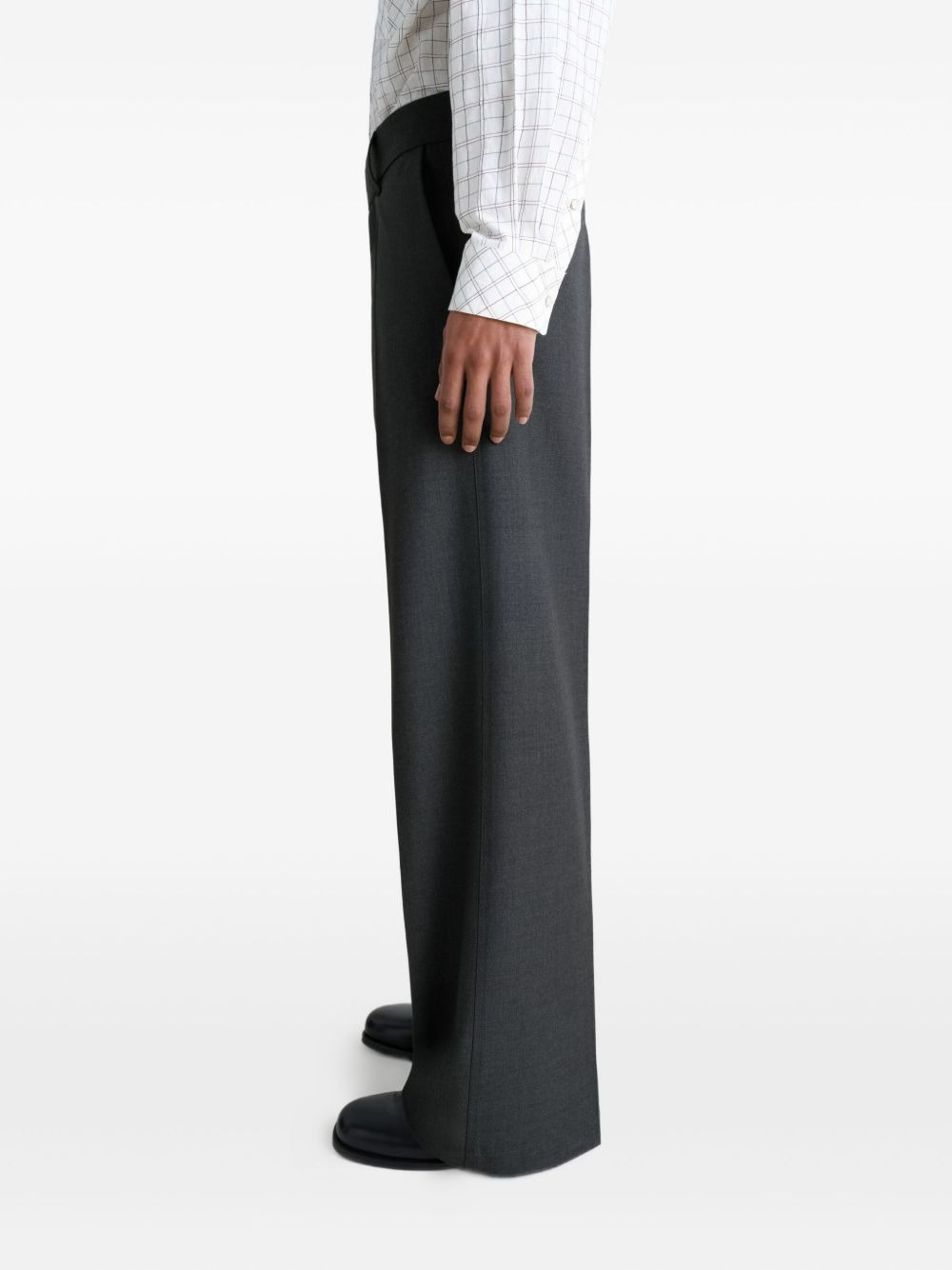 pleated twill trousers - 3