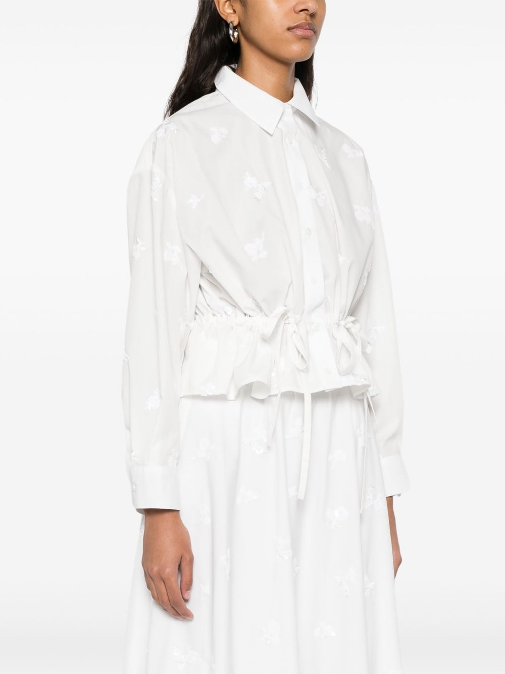 floral-embroidered blouse - 3