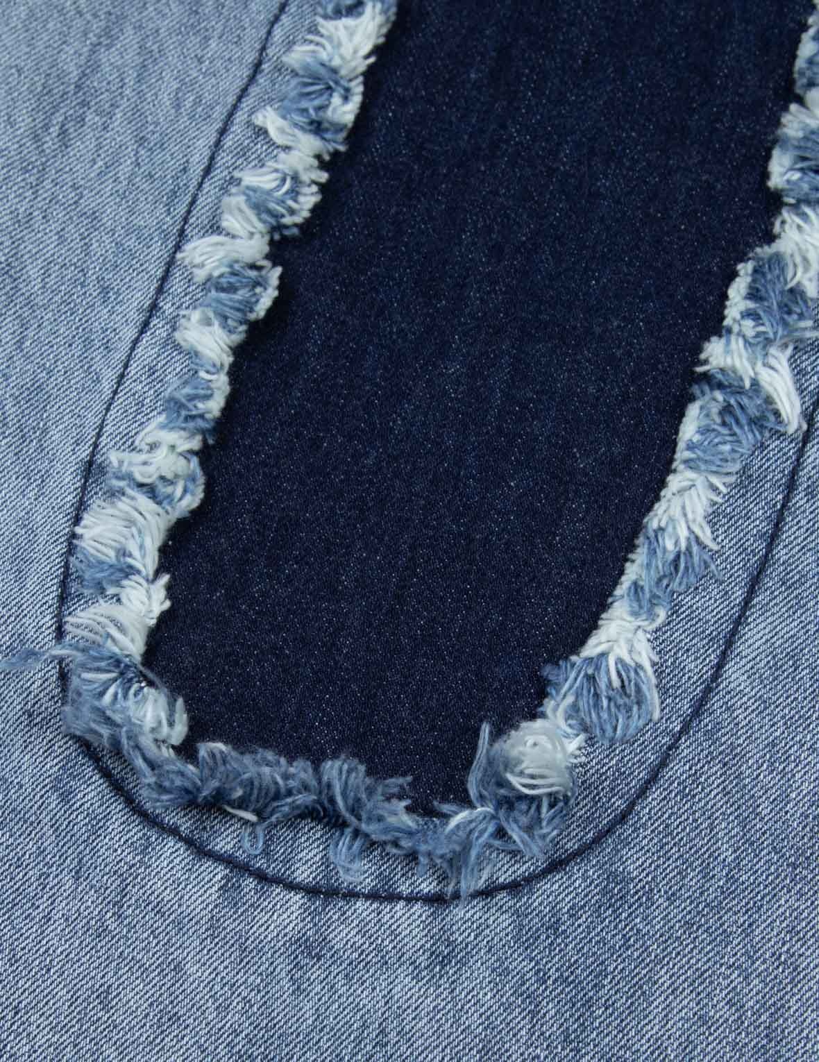 DISTRESSED DAICOCK STRAIGHT FIT WASHED JEANS - 14