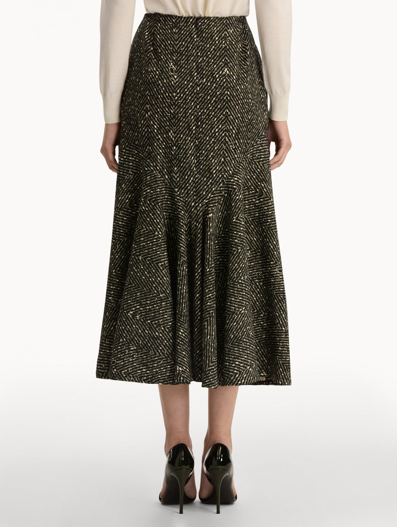 CHEVRON WOOL SKIRT 4