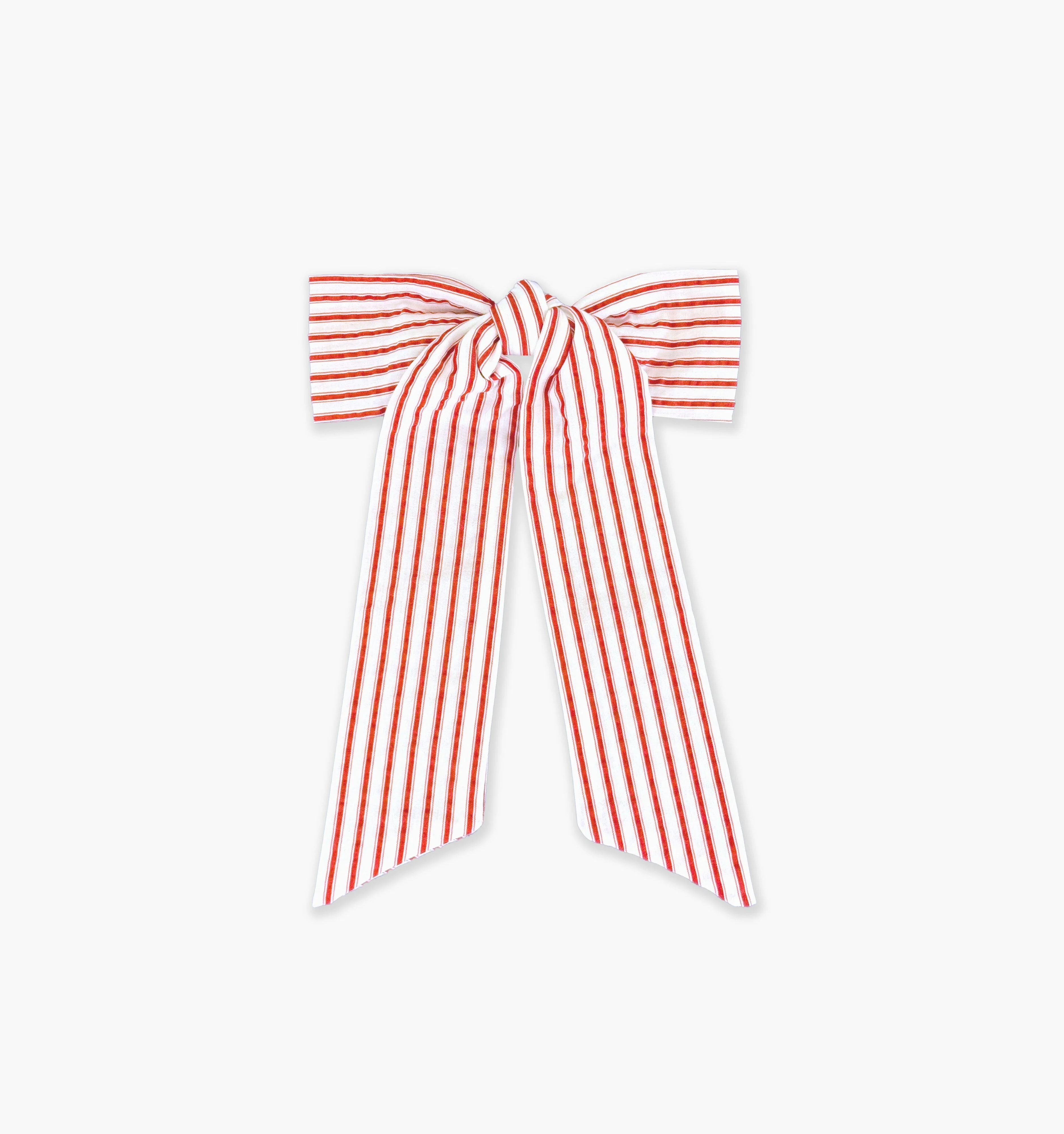 The Belle Bow - Red Ticking Stripe - 1