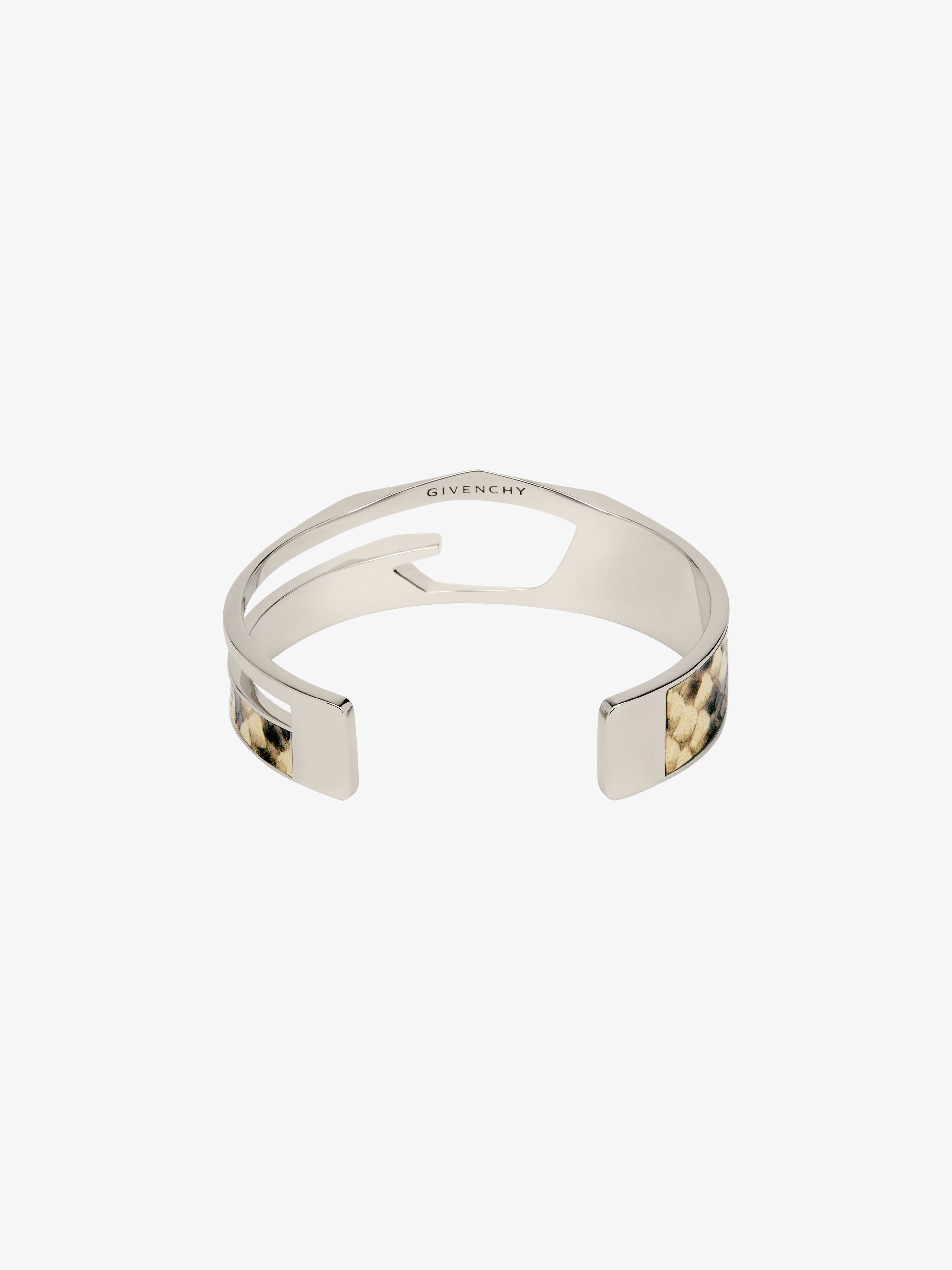 GIV CUT BRACELET IN METAL AND LEATHER - 4