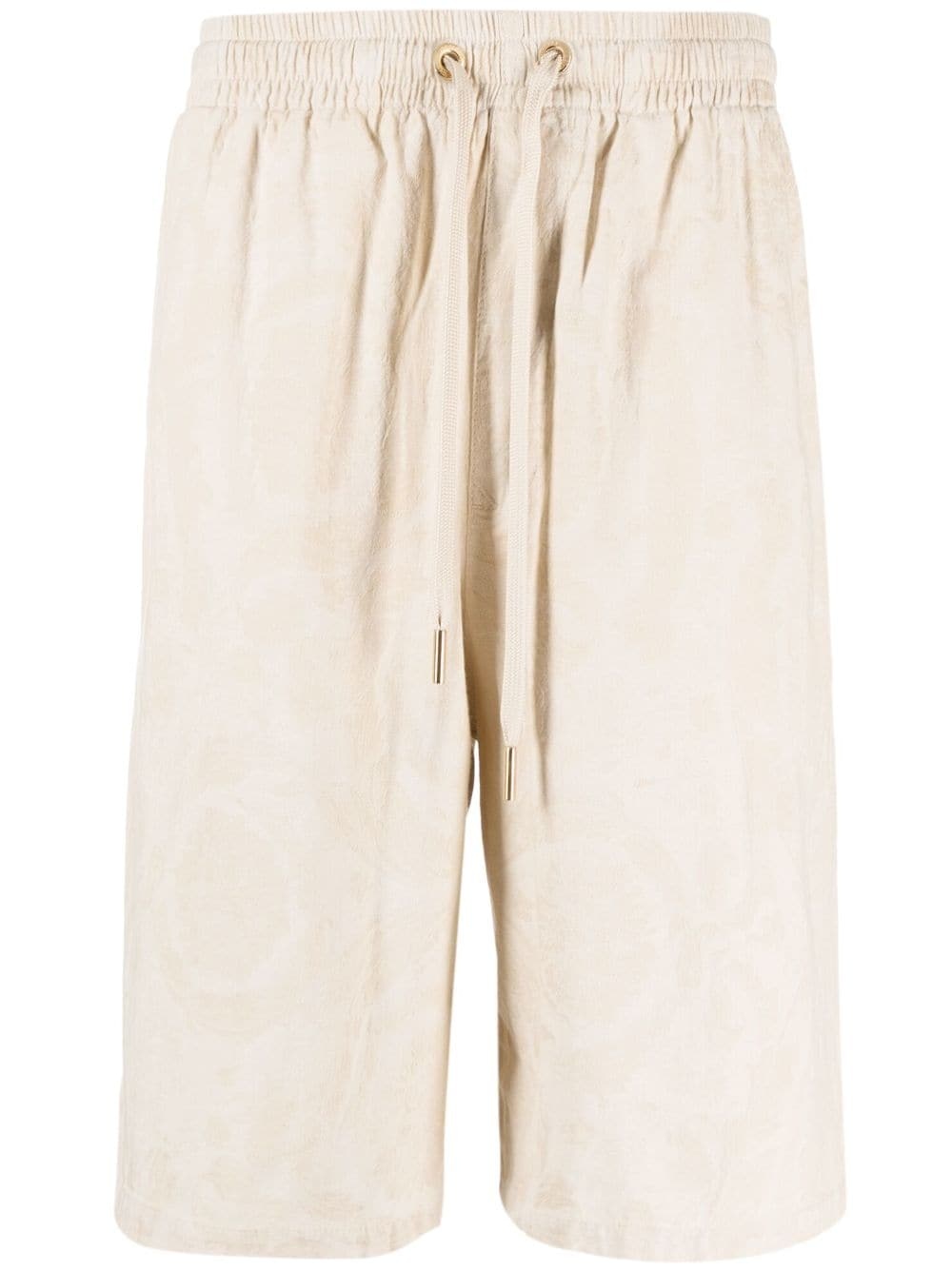 Barocco Silhouette-jacquard drawstring shorts - 1