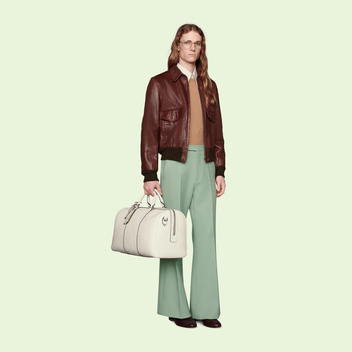 GG embossed duffle bag - 5