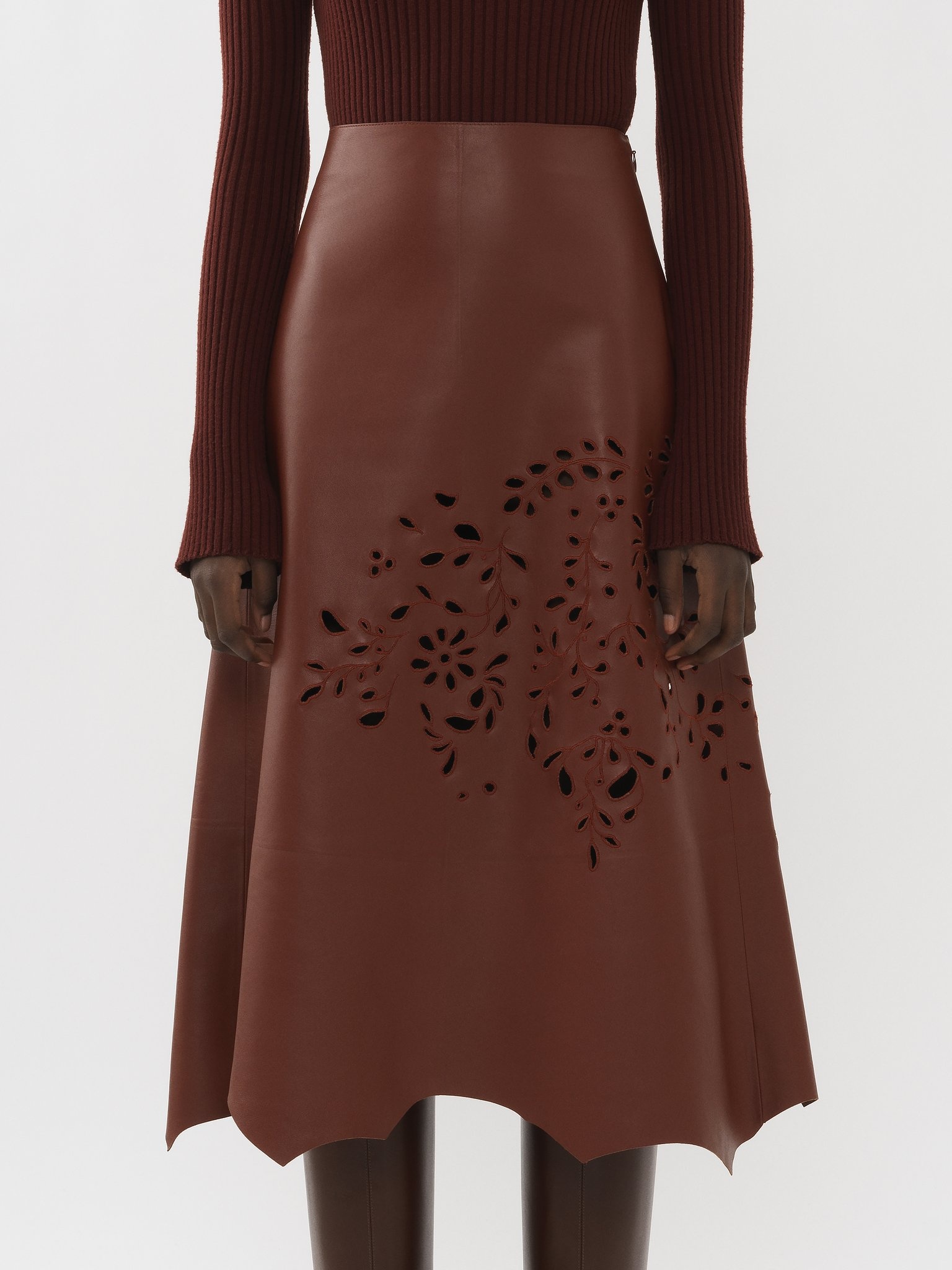 FLARED MID-LENGTH SKIRT - 2