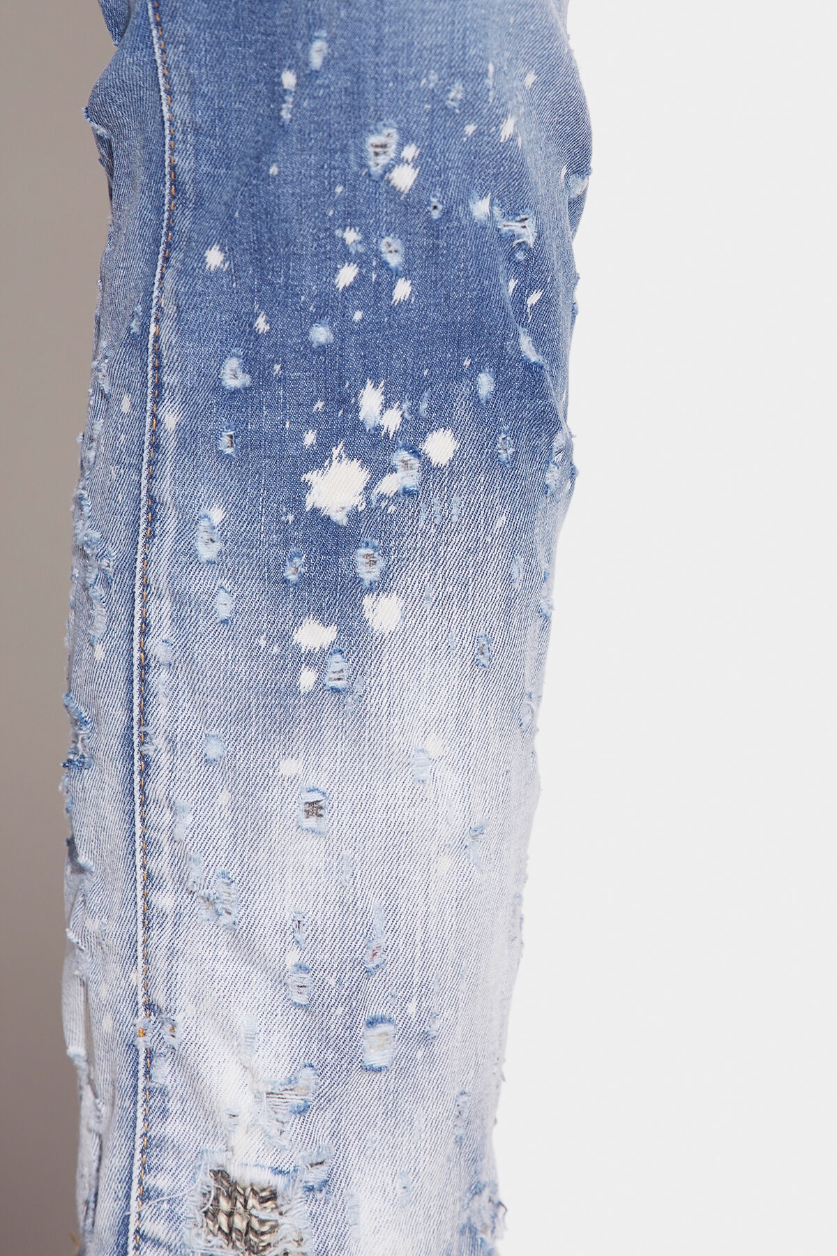 LIGHT OCEAN SPRAY WASH COOL GIRL CROPPED JEANS - 6