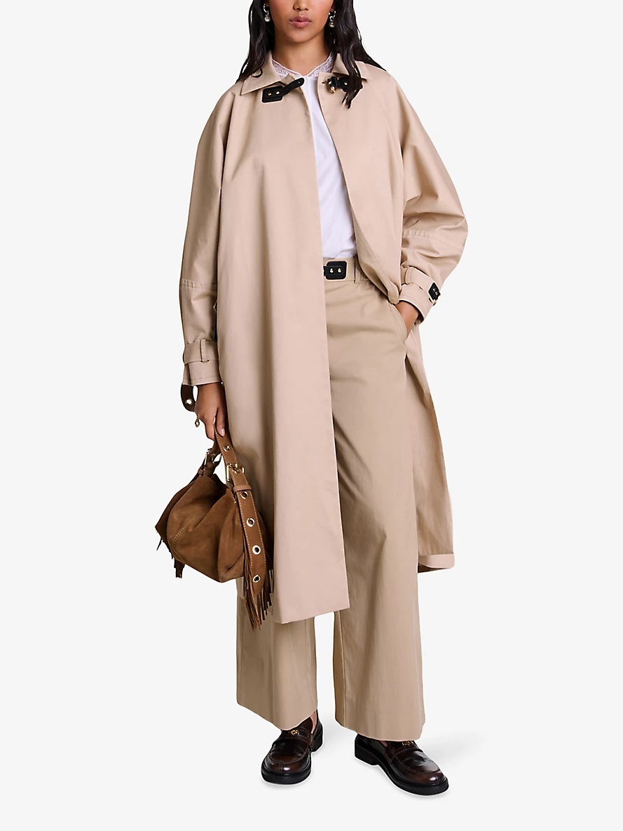 maje Long trench coat | REVERSIBLE