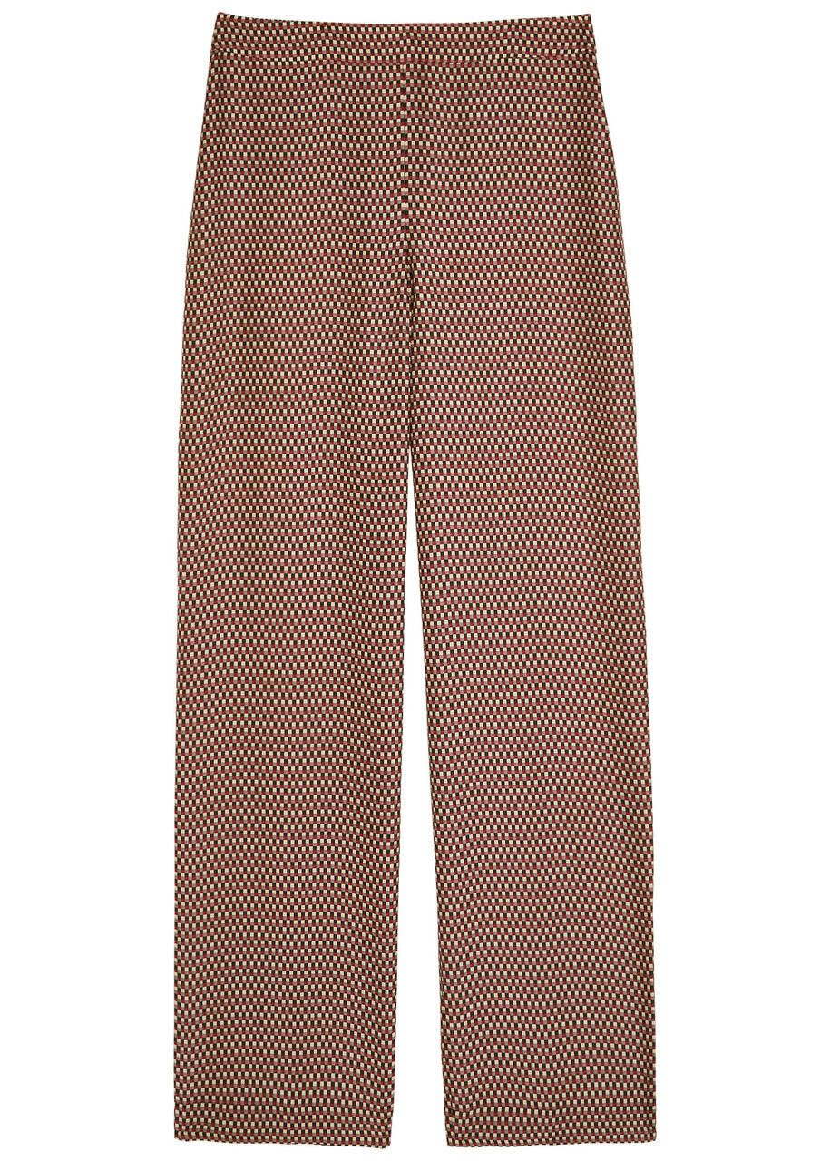 Joseph New Sahel Checked Wide-leg Trousers - 1
