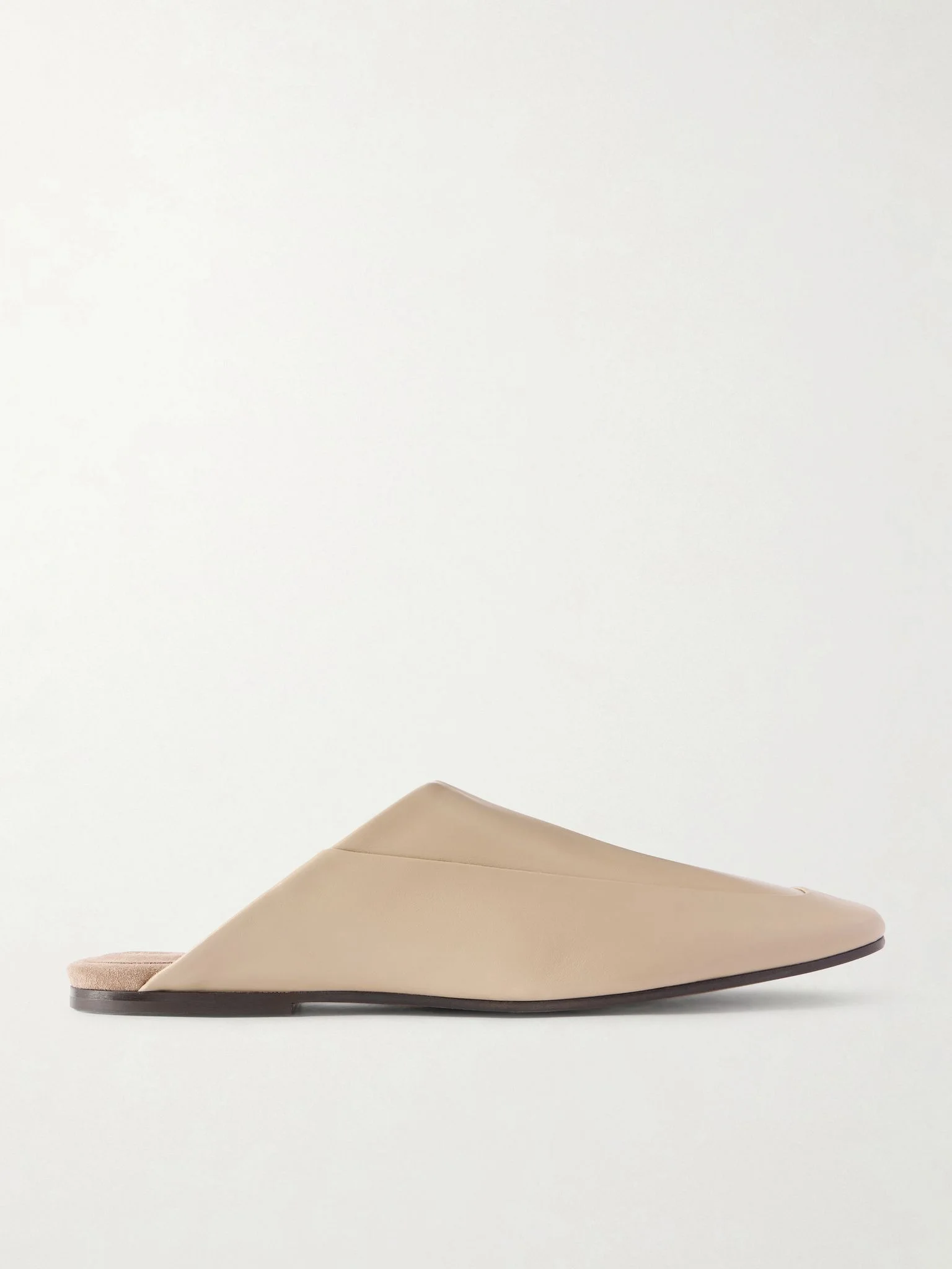 Leather slip-ons Taupe - 1