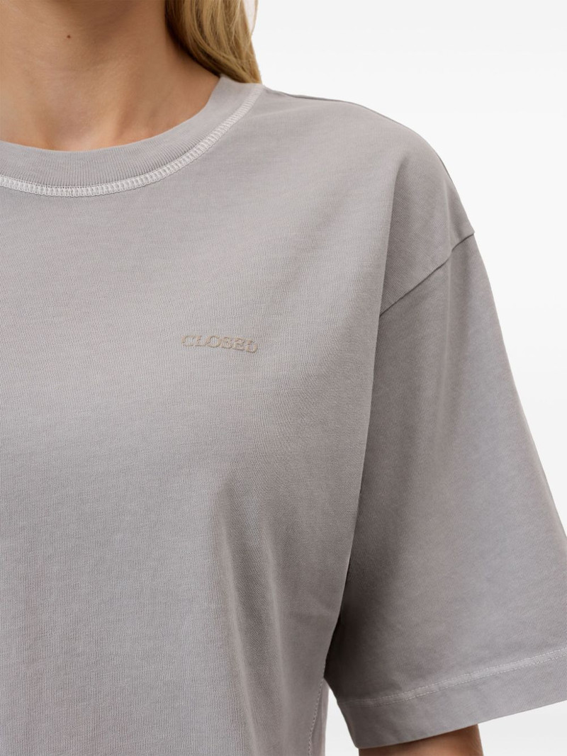 trim-detail organic cotton T-shirt 5