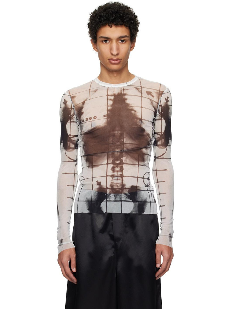 White & Black 'The Squeletor' Long Sleeve Top 1